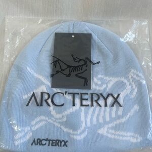 Arc'teryx Light Blue Knit Beanie with White Logo